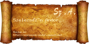 Szelezsán Andor névjegykártya