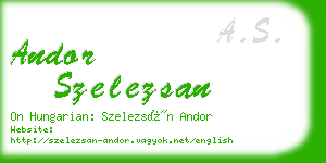 andor szelezsan business card